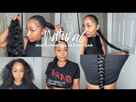 Easy Braided Ponytail tutorial that looks natural!