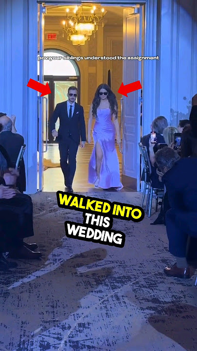 This is the best wedding entry ever 😯