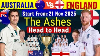 The Ashes 2025-26 | Australia vs England Test Series 2025 |England Test squad | England Test Squad