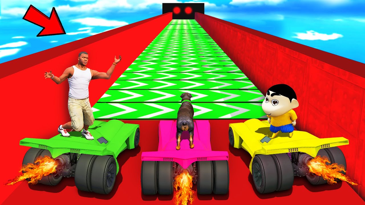 SHINCHAN AND FRANKLIN TRIED THE IMPOSSIBLE LONGEST SPEED BOOSTER ...