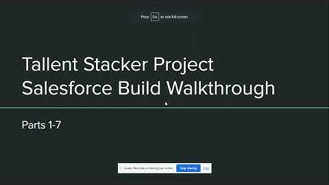 Talent Stacker Project Salesforce Build Walkthrough Introduction
