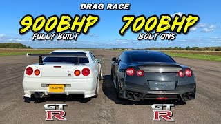 NISSAN GT-R EVOLUTION.. 900HP R34 GTR vs 700HP R35 GTR