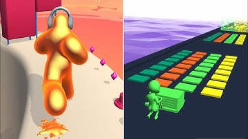 BLOB RUNNER 3D VS STACK COLORS🧞‍♂️⭐️ - All Levels Gameplay Walkthrough Android, iOS