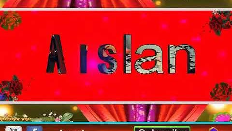 "Arslan" Name whatsapp status video with song top animated arslan name design