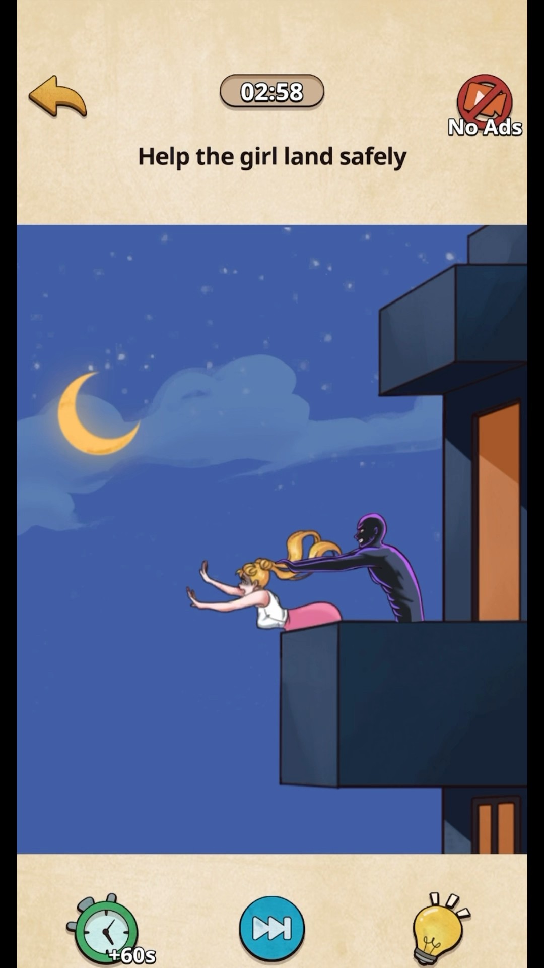 Nightmare Puzzle: The Unknown - Level 13 - Help the Girl land