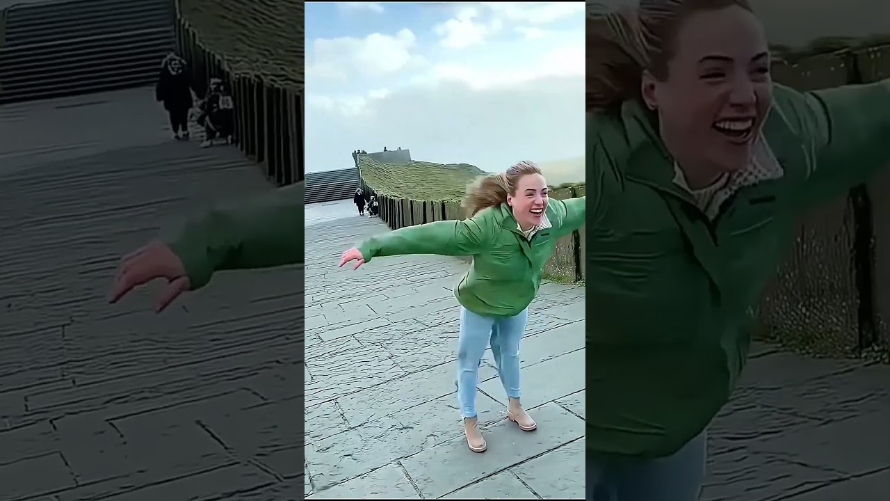 ¿Por qué la gente tiene dificultades para mantenerse de pie en este acantilado? 🤯 #shorts