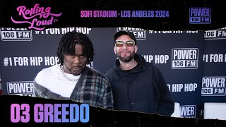 03 Greedo Interview At Rolling Loud With Power 106 & Justin Credible