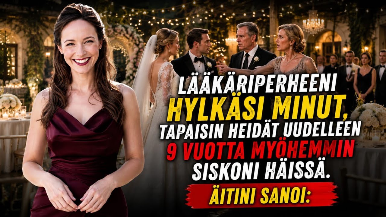 "Minä kutsuin hänet." Se oli ensimmäinen kerta yhdeksään vuoteen, kun kukaan perheestäni sanoi nimeni ääneen ilman, että se kuulostaisi kiroukselta. Olin tullut siskoni häihin, koska jokin typerä...