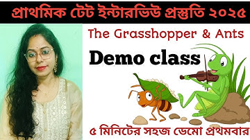 The Grasshopper & Ants||Story Demo class|| primary Tet Interview||
