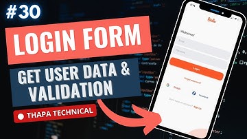 React Native Login Form Validation & Getting User Data in React Native in Hindi #30 | P-2