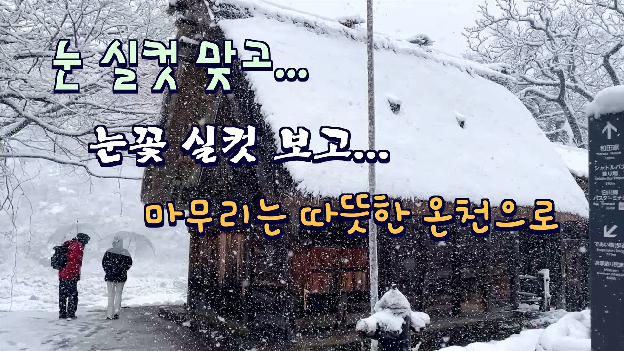 [일본 주부 지방 겨울여행 3편] 눈 실컷 맞고, 눈꽃도 실컷 보고.. 그리고 따뜻한 온천으로 마무리 하기~ 시라카와고, 신호타카 로프웨이, 료칸, 히다 대종유동