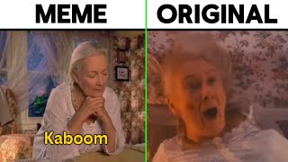 Granny Kaboom Kablow Original Vs Meme