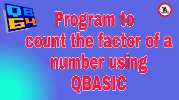 Program To Count the Factor of a number using QBASIC || Subscribe TechnoAbhijeeT