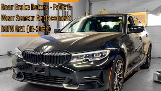 Rear Brake Pads, Rotors & Wear Sensor Replacement BMW 3 series  G20  (20182024)