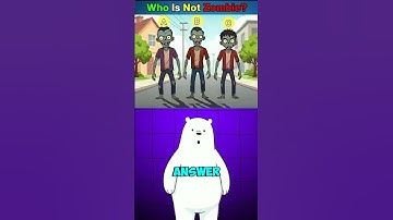 Who is the Zombie? Fun and Tricky Riddles🧟‍♀ to Test Your Brain and Observation Skills!#ShortsQuiz