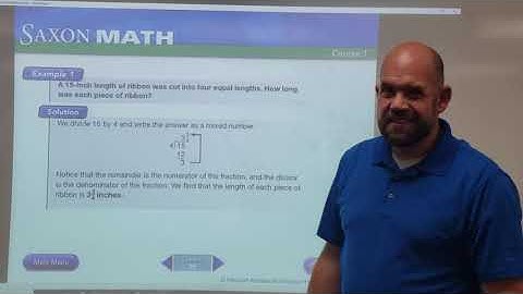 Lesson 25: Writing division answers as mixed factions, Multiples (Saxon Math, Level 6)