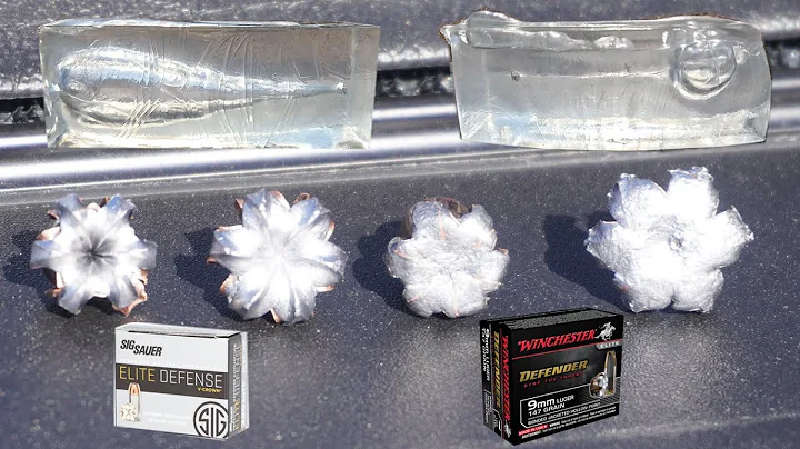 Sig P365 380 vs Sig P365 9mm - Ballistics Gel Test 2 - Sig Elite Def vs Win Defender - A Comparison