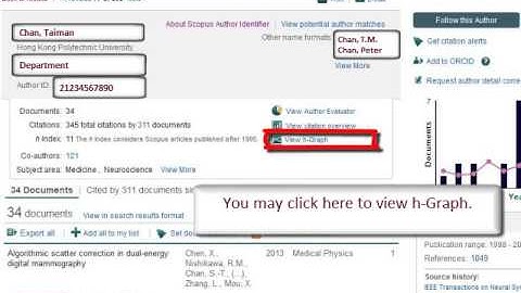 Finding h-index and Managing Author ID at Scopus