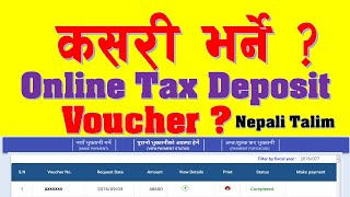 Online कर Deposit भौचर कसरी भर्ने ? How to Fill Up Online Tax Deposit Voucher in Nepal