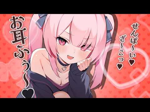【シチュボASMR】センパイ、弱いの知ってますよ・・・❤メスガキ後輩の耳ふぅ