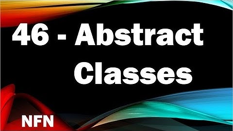 Java tutorials (urdu) NFN 46 Abstract Classes