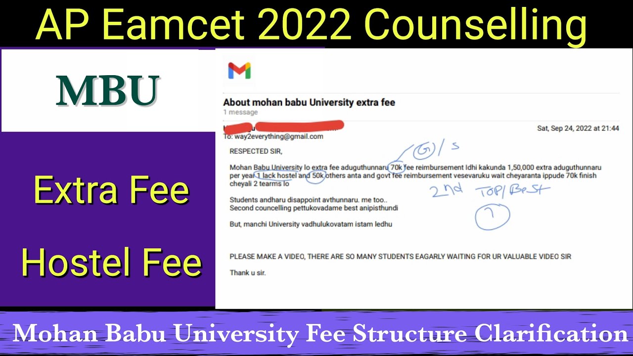 Ap Eamcet 2022 Mohan Babu University MBU Fee Structure Clarification ap-eamcet-2022-mohan-babu-university-mbu-fee-structure-clarification