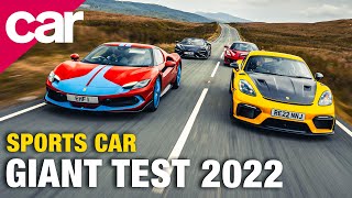 Sports Car Giant Test 2022 – Ferrari vs Porsche vs McLaren & more! | CAR magazine (4K) screenshot 1