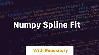 numpy spline fit