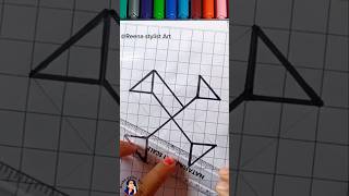 3d optical illusion drawing on graph paper shorts 3d