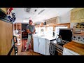 Engineer's Tesla Powered School Bus Tiny House W/ Toilet & Shower