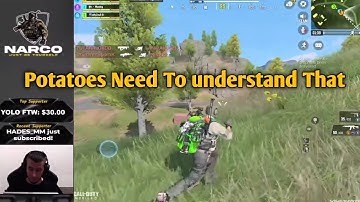 CoD Narco Reaction On Hungry Potato Players | Potato Need To Under Stand This