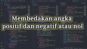 Program sederhana python membedakan angka positif, negatif atau angka nol