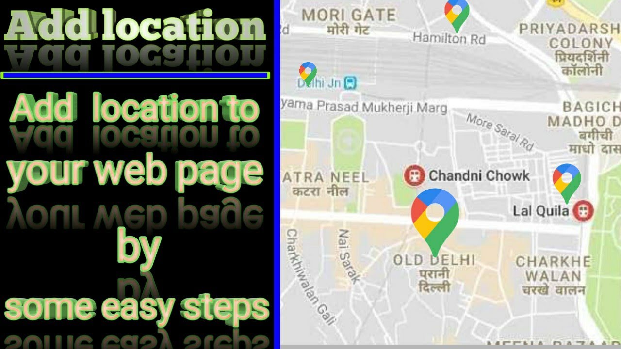 How can we add location in our web page YouTube