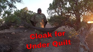 My Sleeping Situation - Make an Under quilt from a Cloak - Hammock set up using a Poncho