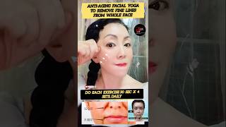 Anti-Aging Facial Yoga To Remove Fine Lines From Whole Face | Korean Yoga 😱 #yoga #skincare #shorts
