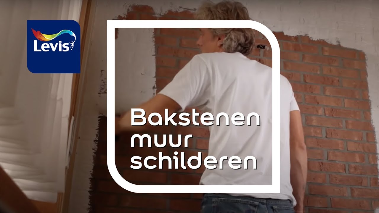 Hoe schilder je een bakstenen muur ? youtube Muur kleur grijs rood