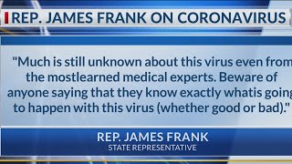 Rep James Frank releases statement on coronavirus after public health hearing