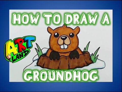 Video: How To Draw A Groundhog