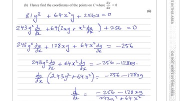 EDEXCEL IAL C34  JAN 2019 Q4   Implicit Differentiation