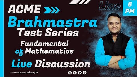 🔥Fundamental of Mathematics (FOM Test)🔥| Live Discussion with short trick | NIMCET 2023 CUET IIT-JEE