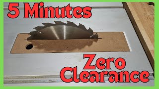 "Perfect" Zero Clearance Table Saw Insert in under 5 Minutes!!!!!