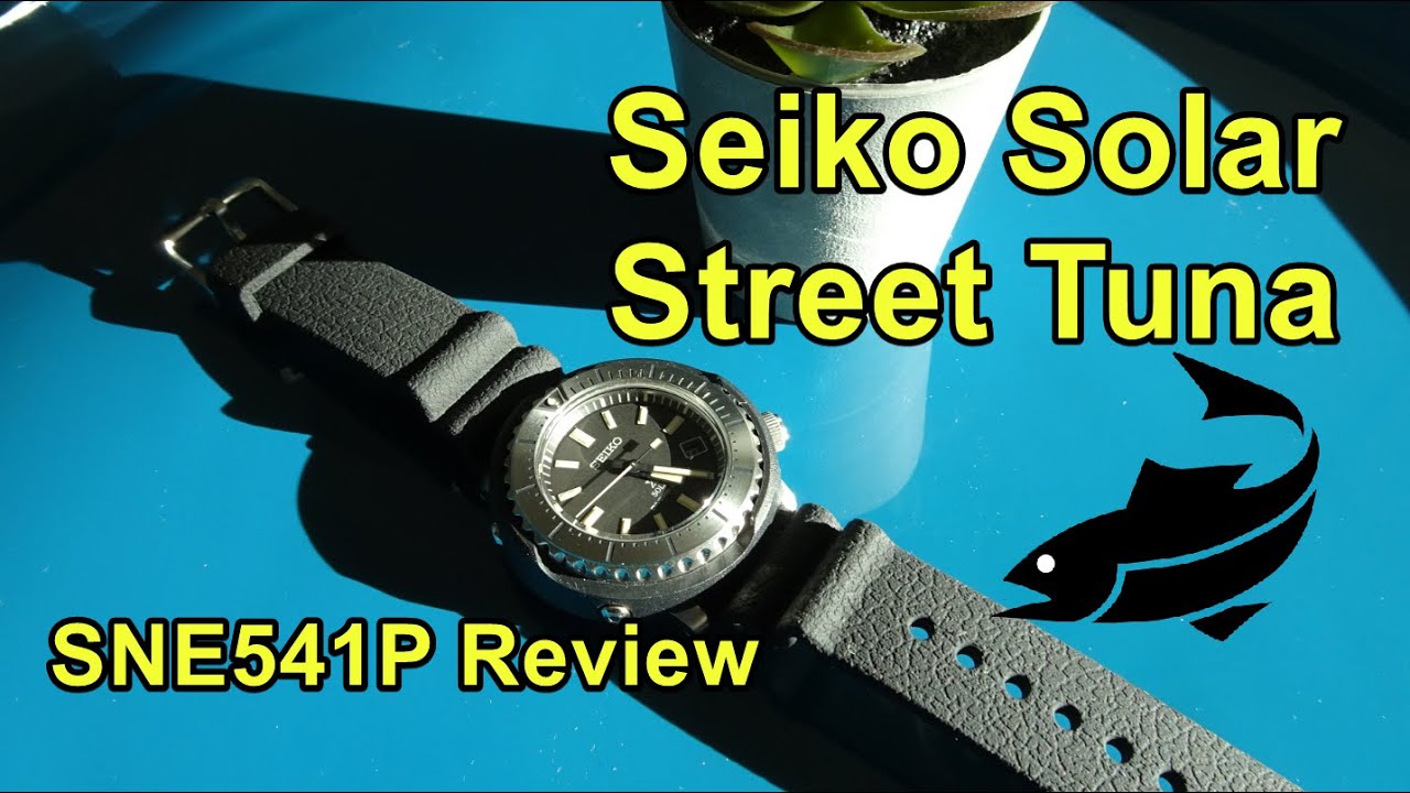 Seiko SNE541P - Solar Street Tuna Review - YouTube