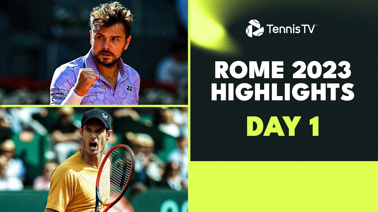 Murray and Fognini Duel; Wawrinka, Garin Play Rome 2023 Day 1 Highlights