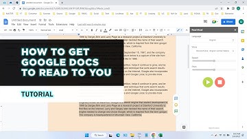 How to Get Google Docs to Read to You