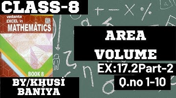 Class 8//Area and Volume EX:17.2 part 2/#complete #complete #solution #area #and #volume