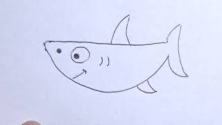 Learn How to Draw a Shark, Easy Drawing Tutorial for Beginners screenshot 5
