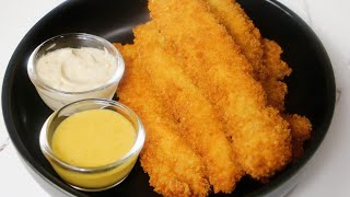 Crispy Chicken Fingers | Easy Chicken Fingers with Honey Mustard Sauce