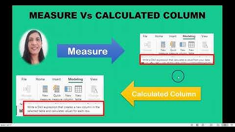 DAX || Measure Vs Calculated Column in POWER BI