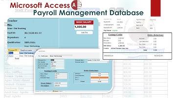 Cara membuat database manajemen gaji karyawan / penggajian di Microsoft Access | Modul slip gaji