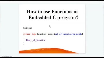 Video-32: How to use Functions in embedded C program for microcontroller programming?--02